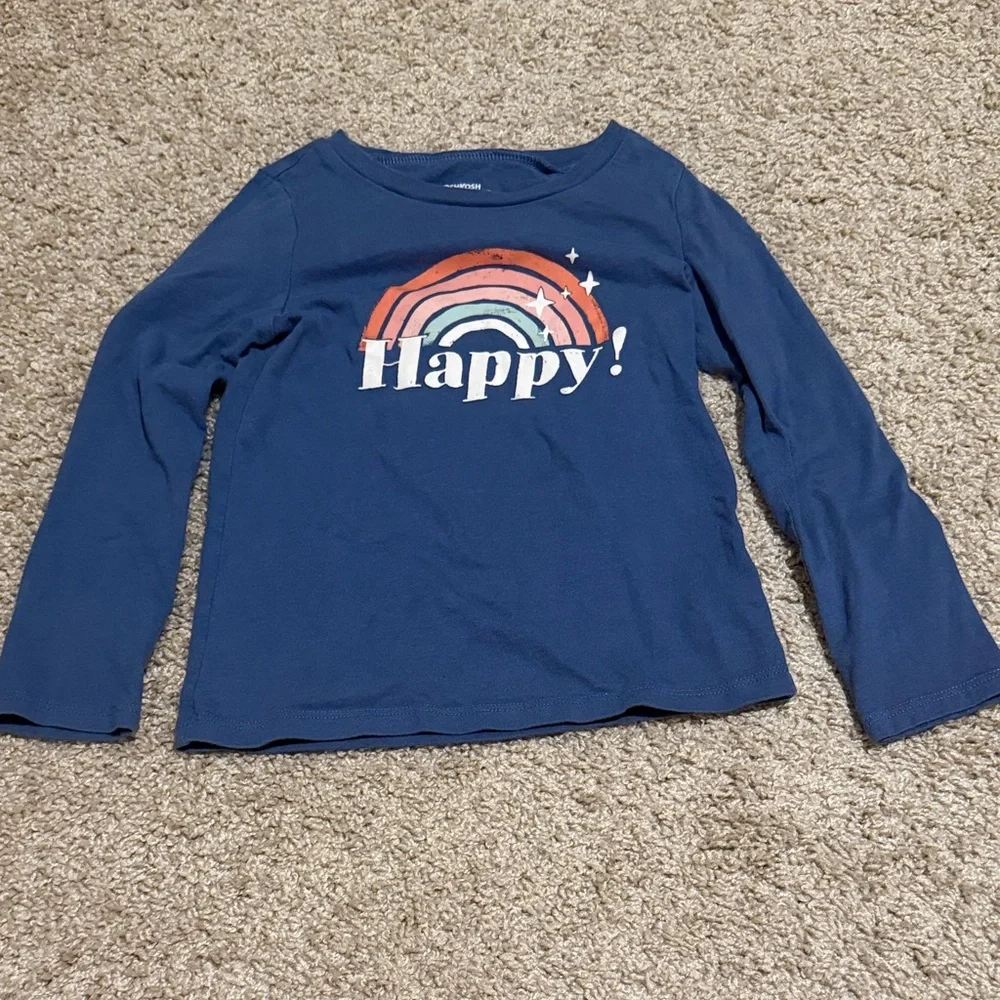 OshKosh B'gosh Blue 'Happy' Long Sleeve Tee